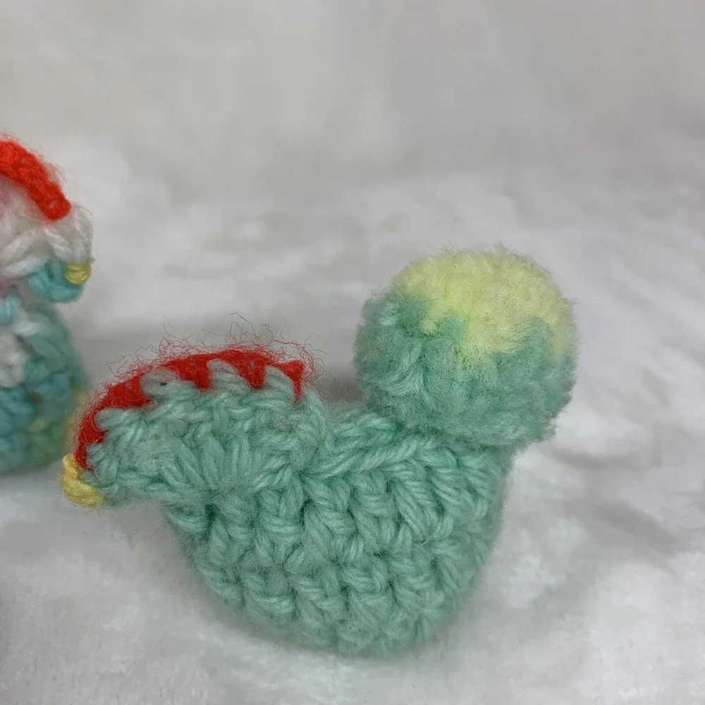 Vintage Crochet Knit Easter Egg Holders Set of 5  Handmade Easter Decoration VTG